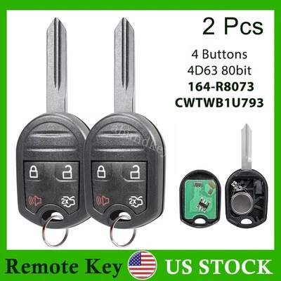 2 para 2011 2012 2013 2014 2015 Ford Edge controle remoto sem chave alarme chaveiro 164-R8073 - Imagem 1 de 4