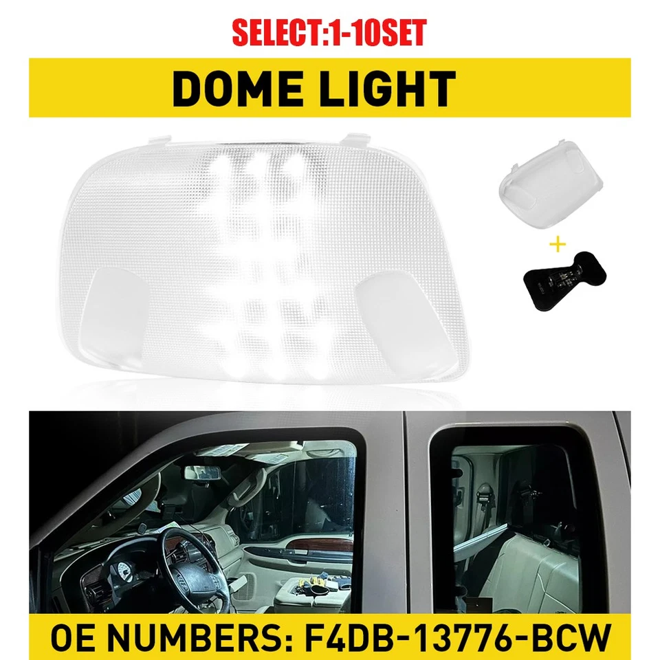 Luz de lectura LED domo y cubierta de lámpara apta 94-07 Ford Mustang F250 F4DB13776BCW 1-10x Foto 1 de 4