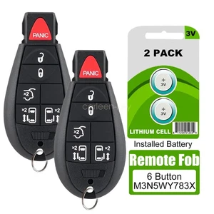2 For Dodge Grand Caravan/Chrysler Town and Country Remote 6B Key Fob M3N5WY783X - Picture 1 of 11