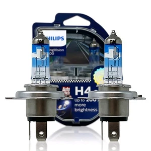 Philips H4 9003 RacingVision GT200 Headlight Halogen Bulbs 12342RGTS2 Pack of 2 - Picture 1 of 11