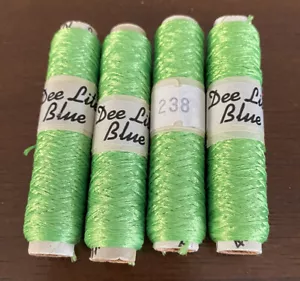 Dee Lite Blue Thread Green Thread New -4 Spools #238 Lot Of 4 Spools - Picture 1 of 1