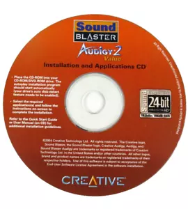 Creative SOUND BLASTER AUDIGY 2 VALUE Installation And Applications CD!! - Picture 1 of 1