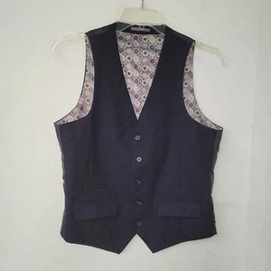 Abrigo Harry Marrón Londres Cintura Para Hombres 38R Negro Chaleco Oficina Ciudad Hipster Preppy - Imagen 1 de 11