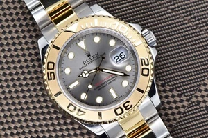 2009 Rolex Yacht-Master 18K Yellow Gold & Steel Slate Dial 16623 with Box - Picture 1 of 22
