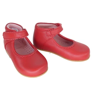 Jacadi Girls Toddler Shoes Red Real Leather Mary Jane Strap EU 22 UK 5 - Picture 1 of 15