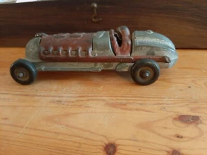 Vintage Hubley Cast Iron Red Indy Race Car Toy with Open Cockpit - Picture 1 of 6