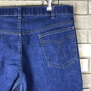RARE VTG Levis For Men 40 x 34 Dark Blue Jeans Denim Blue Tag Skosh More Comfort - Picture 1 of 12