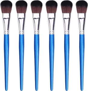 1 Inch Mop Brush for Acrylic Painting, 6 Pieces Oval Blending Brushes for Acryli - Picture 1 of 12