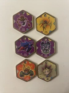 YuGiOh Takahashi Metal Medallions Hexors Coins tags Lot of 6 Yu-gi-oh Tokens - Picture 1 of 2