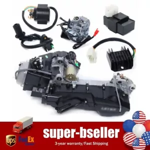 For 150CC 4-Stroke Complete Engine GY6 Scooter ATV Go Kart Motor CVT Long Case - Bild 1 von 16