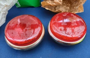 Pair of Land Rover Lucas Military Bedford Series Sankey Bug Eye FOG Light Lens - Picture 1 of 4