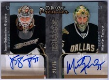 2007-08 OPC Premier Autographs Duos #PP2GT J-S Giguere/Marty Turco 27/75 *S164