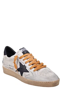 GOLDEN GOOSE Ball Star Men's Gray/Orange Suede Sneakers New - Picture 1 of 5