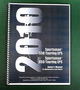 2010 Polaris Sportsman 850 Touring EPS Owner's Manual: 158 Pages & Clear Covers! - Picture 1 of 1