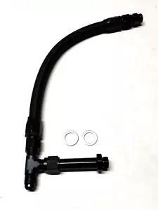 6AN DEMON DUEL FEED CARBURETOR FUEL LOG BLACK BRAIDED HOSE - Picture 1 of 1