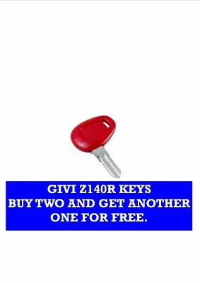 KAWASAKI HONDA GIVI 300n TOP BOX & PANNIER KEYS FOR Z140R LOCKS Codes 001 to 200 - Image 1 of 3