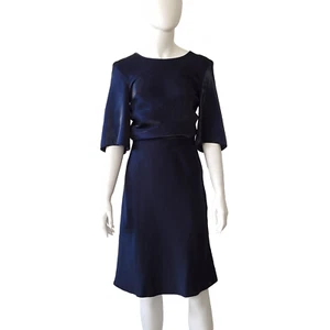 179€ COP COPINE BONTOLLE DRESS XS 34 USA2 UK6 IRIDESCENT BLUE METALLIC - Picture 1 of 14