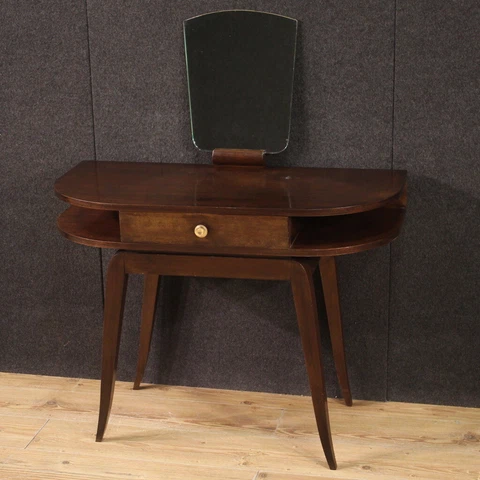 French dressing table in mahogany wood antique style furniture with mirror 900 Cover