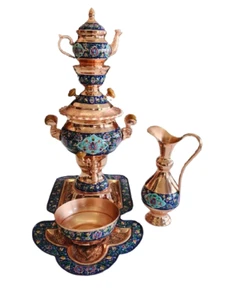 Radin Rugs Persian coppersmith Samovar Tea Set, BRAND NEW - Picture 1 of 6