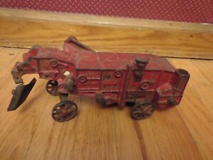 Antique 9" Cast Iron Arcade McCormick Deering Harvester Farm Machine Vehicle