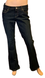 Mossimo Supply Co Women Indigo Dye Lowest Waist Bootcut Fit6 Denim Jean Size 11R - Picture 1 of 5