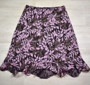Y2K Christopher & Banks Reversible Midi Bufanda Falda Rosa Floral LG DE COLECCIÓN AÑOS 2000 - Imagen 1 de 4
