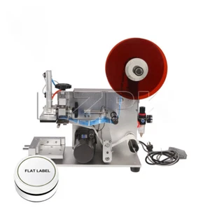 Tabletop Flat Labeling Machine Square Bottle Surface Cover Cap Labels Applicator - Picture 1 of 8