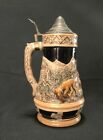 Mid Century German Style Lidded Beer Stein, Music Box 1L, Made In Japan, 10"