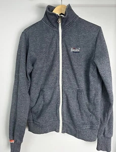 Superdry Orange Label Herren Warmer Pullover Pulli Langarm Grau Weiß - Small - Bild 1 von 7