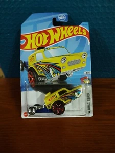 2023 Hot Wheels HW Poppa Wheelie 186/250 HW Drag Strip 8/10 Yellow  🆕 - Picture 1 of 6