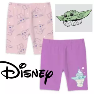 Star Wars Baby Yoda Girls 2-PC Set Shorts Stretch Bike Poly S (6) Pink / Purple - Picture 1 of 8