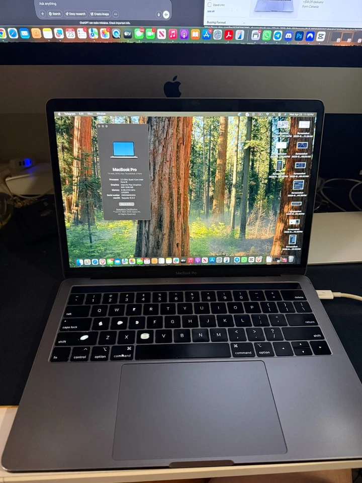 MacBook Pro 13-inch 2018 2.3GHz i5 8GB 256GB /A Used works perfectly reset - Image 1 of 4