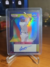 2022 Leaf Vivid Jesus Baez Rookie Auto Blue /30 Baseball Card BA-JB3