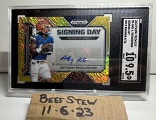 2023 Prizm Draft Picks Anthony Richardson Gold Shimmer Signing Day Auto /15