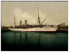 Steamship &C. R. M. S. S. ?Scot? Ii. Vintage Photochrom By P.Z, Photochrom Zuric
