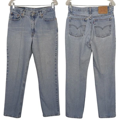 Jeans vintage Levi's 512 lavado claro para mujer 11 JR.  Pierna recta ajustada años 80 90 Foto 1 de 4