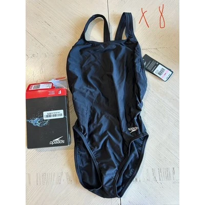 Speedo Girls One Piece Swimsuit Size 10/36 Team Black* - Image 1 of 3