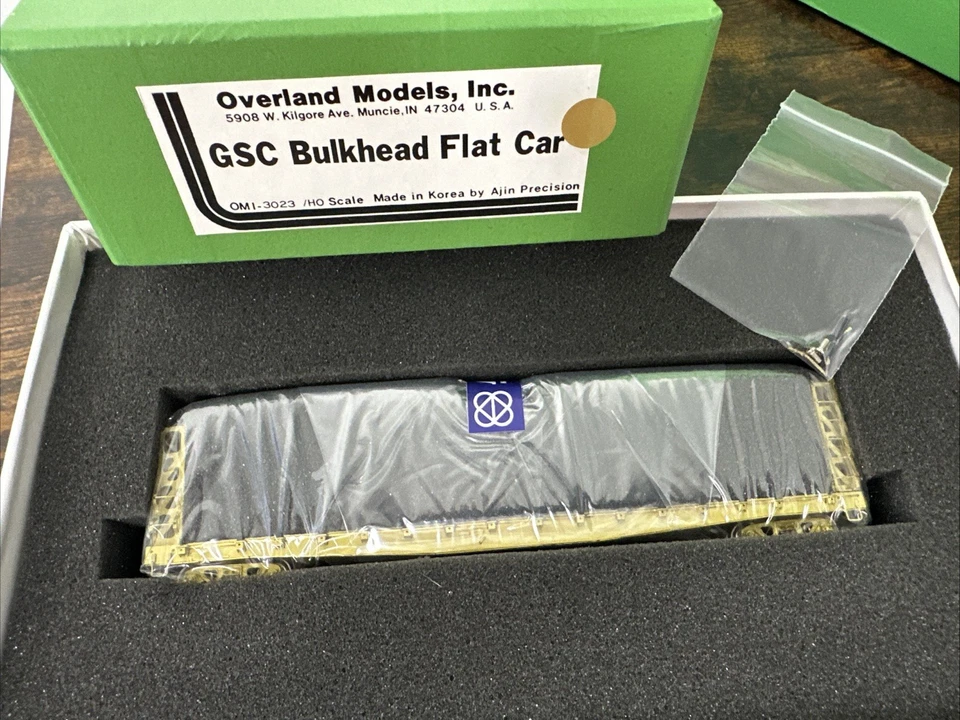 Overland Models, Inc. #OMI-3023 GSC Bulkhead Flat Car - Unpainted 1:87 MIB C10! - Image 1 of 4