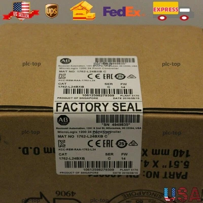 New Sealed 1762-L24BXB SER C MicroLogix 1200 24 Point Controller In Stock - Image 1 of 3