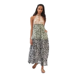 Maxi Vestido Anthropologie Maeve S Nuevo con Etiquetas Cerradura Halter En Niveles S 180$ Bohemio - Imagen 1 de 24