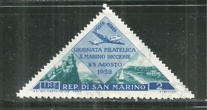 SAN MARINO C83 MINT HINGED PLANE OVER SEACOAST - Picture 1 of 1