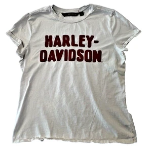 VINTAGE HARLEY-DAVIDSON, WOMEN'S SIZE LARGE, CHAIN STITCHED T-SHIRT FAST SHIP - Picture 1 of 6