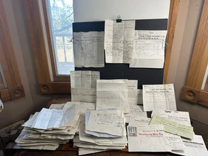 1874-76 Charge Nash Gemischtwarenladen Großhandel Quittungen, Harrington ME, 215 Artikel - Bild 1 von 11