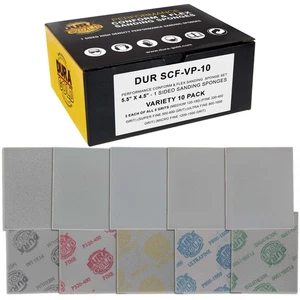 Single-Sided Sanding Sponge Grit Variety Pack, 20/Box, 5.5" x 4.5" Wet/Dry - Picture 1 of 5