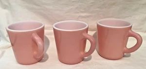 3x Vintage Hazel Atlas Rosa Reifrock Kaffeetassen 6 Unzen Milchglas - Bild 1 von 9