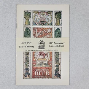 Libro de tapa blanda edición limitada 100 aniversario Early Days At Jackson Brewery - Imagen 1 de 8