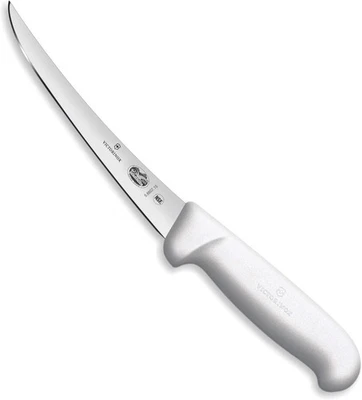 *1-Cuchillo" Victorinox Fibrox Deshuesado Curvo Blanco Mango TPE 6" Hoja 5.6607.15 Foto 1 de 4