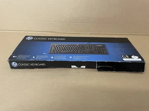 HP Classic Wired Keyboard - Black - New - Sealed - Picture 1 of 4
