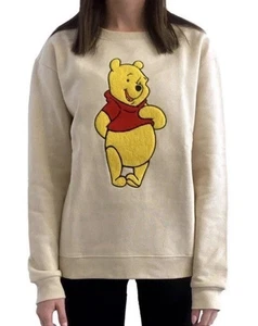 Disney Chenille Patch Winnie the Pooh Sudadera Súper Suave Grande Tostado - Imagen 1 de 8