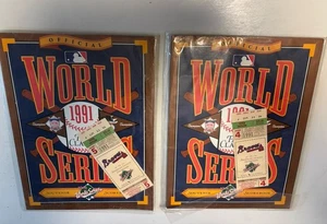 2 biglietti e programmi 1991 World Series Game 4 e 5 Braves vs Twins - Foto 1 di 5